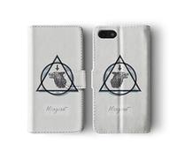 Tirita Personalised Initials Custom Wallet Leather Flip Phone Case Compatible with Samsung Galaxy S7 Rock Skulls Roses Dead Flowers Quotes Tatoo Gothic