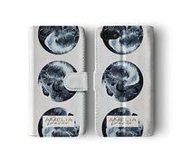 Tirita Personalised Initials Custom Wallet Leather Flip Phone Case Compatible with Samsung Galaxy S8 Plus Full Moon Deep Space Constellations Cosmic Galaxy Nebula Stars