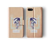 Tirita Personalised Initials Custom Wallet Leather Flip Phone Case Compatible with Samsung Galaxy S9 Plus Seaside Summer Jellyfish Coral Shells Seahorse Ocean