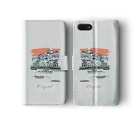 Tirita Personalised Initials Custom Wallet Leather Flip Phone Case Compatible with Samsung Galaxy S9 Leather Riviera Summer Beach Seaside Boat Marine