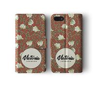 Tirita Personalised Initials Custom Wallet Leather Flip Phone Case Compatible with Samsung Galaxy S9 Plus Floral Art Deco Tulips Garden Roses Poppy