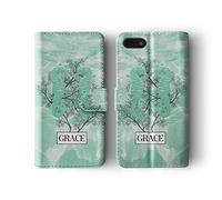 Tirita Personalised Initials Custom Wallet Leather Flip Phone Case Cover Compatible with iPhone 11 Pro Nature Ocean Life Seahorses Love