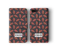 Tirita Personalised Initials Custom Wallet Leather Flip Phone Case Cover Compatible with iPhone 11 Pro Max Nature Ocean Life Cute Sealife Creature