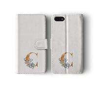 Tirita Personalised Initials Custom Wallet Leather Flip Phone Case Cover Compatible with iPhone 12 & 12 Pro Floral Drawings Johnny Jump Up