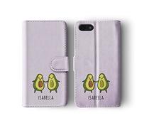 Tirita Personalised Initials Custom Wallet Leather Flip Phone Case Cover Compatible with iPhone 12 Mini Mexican Exotic Nature Clipart You Complete Me Avocado