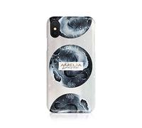 Tirita Personalised Phone Case Compatible with iPhone 5 / 5s / SE 2016 Hard Cover Moon Space Constellations Cosmic Galaxy Nebula Stars Custom Initials Name