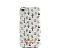 Tirita Personalised Phone Case Compatible with iPhone 6 & 6s Hard Cover PRINTED GLITTER, NOT REAL GLITTER Cactus Palm Springs Tropical Leaves Desert Custom Initials