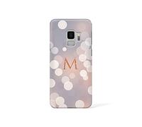 Tirita Personalised Phone Case Compatible with Samsung Galaxy S7 Edge Hard Cover PRINTED GLITTER, NOT REAL GLITTER Summer Marble Polka Dots Palm Leaves Rainbow Avocado Planets Gold Custom Initials