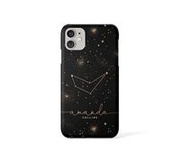 Tirita Personalised Phone Case Cover Compatible with iPhone 11 Pro Max - Zodiac Signs Horoscopes [03 - Black and Gold Capricorn]