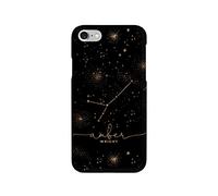 Tirita Personalised Phone Case Cover Compatible with iPhone 7/8 / SE 2020 / SE 2022 - Zodiac Signs Horoscopes [12 - Black and Gold Cancer]