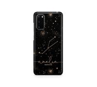 Tirita Personalised Phone Case Cover Compatible with Samsung Galaxy S20 Ultra - Zodiac Signs Horoscopes [05 - Black and Gold Taurus]