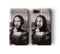Tirita Phone Case Compatible with iPhone 11 Pro Max Flip Book Wallet Cover PU Leather Masterpiece Art Famous Artists Mona Lisa Lollypop