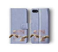 Tirita Phone Case Compatible with iPhone 5 / 5s / SE 2016 Flip Book Wallet Cover PU Leather Masterpiece Art Famous Artists Touch Of God Michelangelo