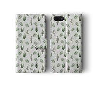 Tirita Phone Case Compatible with iPhone 5 / 5s / SE 2016 Flip Wallet Cover PU Leather PRINTED GLITTER, NOT REAL GLITTER Cactus Palm Springs Tropical Leaves Desert