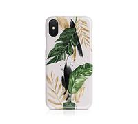 Tirita Phone Case Compatible with iPhone 7 Plus & 8 Plus Hard Cover PRINTED GLITTER, NOT REAL GLITTER Cactus Palm Springs Tropical Leaves Desert