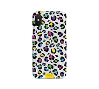 Tirita Phone Case Compatible with iPhone Xr Hard Cover, snap on Animal Print - Rainbow Cheetah Wild Cat