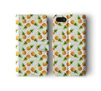 Tirita Phone Case Compatible with Samsung Galaxy S8 Flip Book Wallet Cover PU Leather Tropical Flamingo Pineapple Bananas Watermelon Quotes