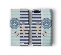 Tirita Phone Case Compatible with Samsung Galaxy S9 Flip Book Wallet Cover PU Leather Riviera Summer Beach Seaside Boat Marine Quotes