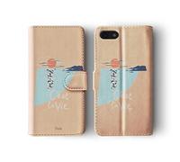 Tirita Phone Case Compatible with Samsung Galaxy S9 Flip Book Wallet Cover PU Leather Riviera Summer Beach Seaside Boat Marine Quotes