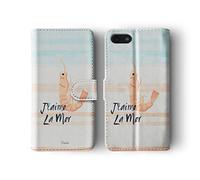 Tirita Phone Case Compatible with Samsung Galaxy S9 Flip Book Wallet Cover PU Leather Riviera Summer Beach Seaside Boat Marine Quotes