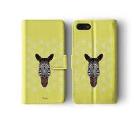 Tirita Wallet Flip Phone Case Compatible with Samsung Galaxy S8 Animals Pets Zebra Yellow Neon
