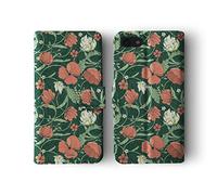 Tirita Wallet Leather Flip Phone Case Compatible with Samsung Galaxy S10 Floral Art Deco Tulips Garden Roses Poppy
