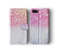 Tirita Wallet Leather Flip Phone Case Compatible with Samsung Galaxy S10 PRINTED GLITTER, NOT REAL GLITTER Ombre Sparkly Faded Gradient Sequin Effect