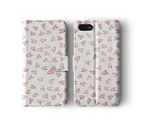 Tirita Wallet Leather Flip Phone Case Compatible with Samsung Galaxy S6 PRINTED GLITTER, NOT REAL GLITTER Ombre Iridescent Holographic Rose Gold Hearts Stars Palm Leaves