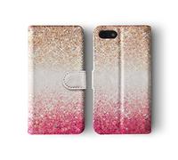 Tirita Wallet Leather Flip Phone Case Compatible with Samsung Galaxy S7 Edge PRINTED GLITTER, NOT REAL GLITTER Ombre Sparkly Faded Gradient Sequin Effect