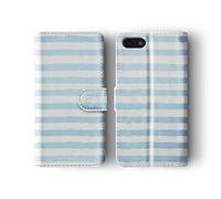 Tirita Wallet Leather Flip Phone Case Compatible with Samsung Galaxy S7 Edge Summer Tropical Seaside Paradise Grunge Blue Stripes