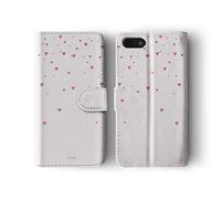 Tirita Wallet Leather Flip Phone Case Compatible with Samsung Galaxy S7 Floating Falling Love Hearts Conffeti