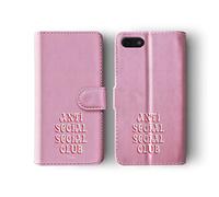 Tirita Wallet Leather Flip Phone Case Compatible with Samsung Galaxy S7 Urban Sayings Quotes Phrase Anti Social Social Club