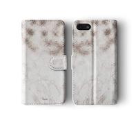 Tirita Wallet Leather Flip Phone Case Compatible with Samsung Galaxy S9 Plus PRINTED GLITTER, NOT REAL GLITTER Ombre Marble Rose Gold Fading Sequin Effect