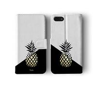 Tirita Wallet Leather Flip Phone Case Compatible with Samsung Galaxy S9 Plus Summertime Quotes Summer Saying Pineapple Ananas Hawaii Gold