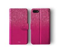 Tirita Wallet Leather Flip Phone Case Compatible with Samsung Galaxy S9 PRINTED GLITTER, NOT REAL GLITTER Ombre Gradient Faded Sequins Effect