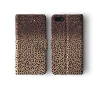 Tirita Wallet Leather Flip Phone Case Compatible with Samsung Galaxy S9 PRINTED GLITTER, NOT REAL GLITTER Sequin Effect Animal Print Leopard Cheetah