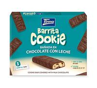 Tirma Chocolate Chips Biscuit Bars Covered in Milk Chocolate | 5 Individualy Wrapped Spanish Coffee Biscuits | Vegetarian | Snack on The go | 108g