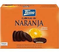 Tirma Orange Biscuits Dipped in 70% Dark Chocolate | Orange and Chocolate Biscuits Gift Box | Made for Sharing | Afternoon Tea Biscuits | Multipack | 200g
