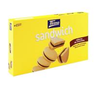 Tirma Sandwich Biscuits with Chocolate Cream Filling - 4 packs, 180g box | Individually Wrapped Pack of Cookies with Smooth Milk Chocolate Filling | Delicious Snack for Breakfast and Afternoon Tea
