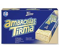 Tirma White Chocolate Wafers 301g | 1 Gift Box - 14 Individually Wrapped Snack Bars | Smooth Cream Filled | Non-GMO | Suitable for Vegetarians