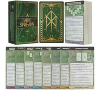 Tirmanaz Tarot Spread Cards, Learning Tarot Deck Guide Tool for Beginners, Spiritual Gift (8 Kinds of Tarot Card Layouts with Instructions,121 Pack)