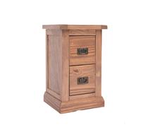 Tirolo 2 Drawer Petite Bedside Table Cabinet Bits Light Brown One Size