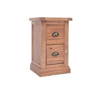 Tirolo 2 Drawer Petite Bedside Table Cabinet Bits Light Brown One Size