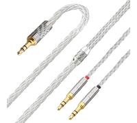Tirstrup 1.2m 100% Pure Silver Balanced Headphone Cable, Compatible with Hifiman Ananda, Sundara, Arya, HE400SE, Deva-Pro, Other Audio Equipment (3.5mm to Dual 3.5mm Male)
