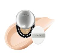 TIRTIR Aura Glow Cushion | Semi-Glow Finish, 72-Hour Radiance, Buildable coverage, Moisturized, Buildable skin, Korean Cushion, Mini (0.15 oz.), #17C Porcelain