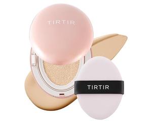 TIRTIR Mask Fit All Cover Pink Cushion Foundation | High coverage, Velvety Matte Finish, Lightweight, Flawless, Corrects Redness, Korean Cushion (#17W French Vanilla, Full Size, 0.63 Fl Oz)