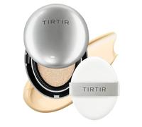 TIRTIR Mask Fit Aura Glow Silver Cushion Foundation | Semi-glow Finish, Natural Coverage, Moisturizing, Lightweight, Korean cushion foundation (#17W French Vanilla, Full Size, 0.63 Fl Oz)