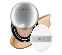 TIRTIR Mask Fit Aura Glow Silver Cushion Foundation | Semi-glow Finish, Natural Coverage, Moisturizing, Lightweight, Korean cushion foundation (#31N French Beige, Full Size, 0.63 Fl Oz)