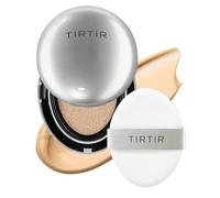 TIRTIR Mask Fit Aura Glow Silver Cushion Foundation | Semi-glow Finish, Natural Coverage, Moisturizing, Lightweight, Korean cushion foundation (#24N Latte, Full Size, 0.63 Fl Oz)