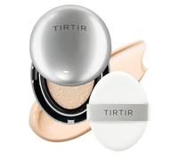 TIRTIR Mask Fit Aura Glow Silver Cushion Foundation | Semi-glow Finish, Natural Coverage, Moisturizing, Lightweight, Korean cushion foundation (#17C Porcelain, Full Size, 0.63 Fl Oz)
